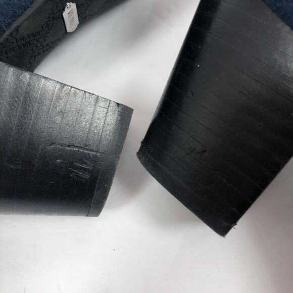 Vionic Ankle Boots 8 Zenda Blue Suede Leather Heeled Booties Lace Up Orthaheel - Picture 11 of 11